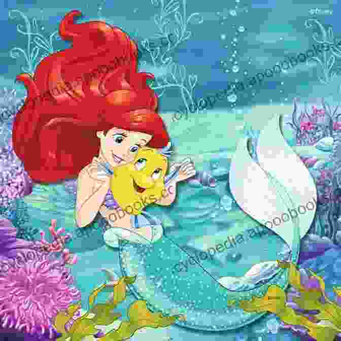 A Graceful Depiction Of Ariel, The Mermaid Princess, Highlighting Her Flowing Red Hair, Vibrant Tail, And Enchanting Beauty. Little Mermaid The The Hans Christian Andersen