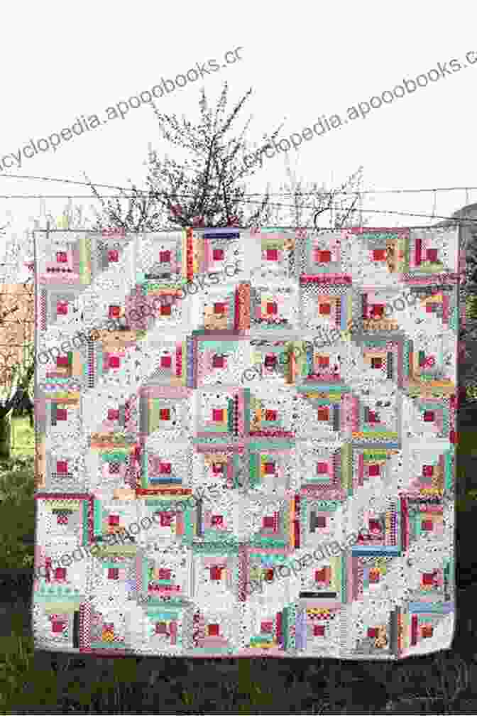 A Stunning Vintage Inspired Quilt Featuring A Log Cabin Block Design Crafted With Reproduction Prints, Reminiscent Of Days Gone By. Tributes And Treasures: 12 Vintage Inspired Quilts Made With Reproduction Prints