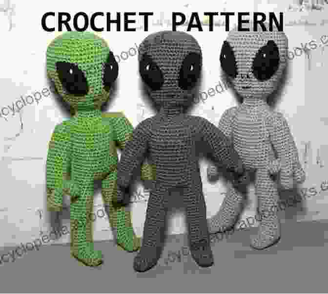 An Array Of Crocheted Alien Designs, Each With Its Own Unique Character And Charm Crochet Patterns: Alien Applique Alex Anderson