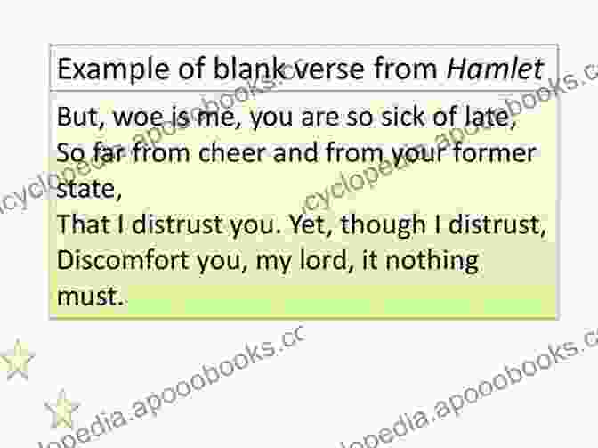 An Example Of Blank Verse From Shakespeare's Shakespeare And The Versification Of English Drama 1561 1642