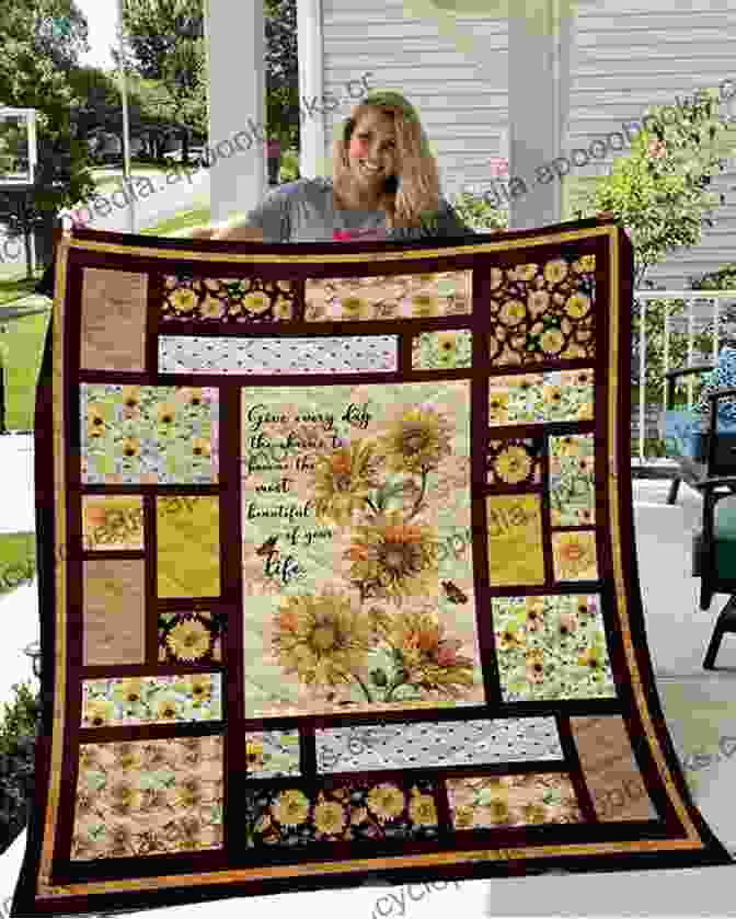 An Exquisite Vintage Inspired Quilt Featuring Intricate Sunflower Blocks, Meticulously Pieced Together Using Reproduction Prints, Radiating Warmth And Nostalgia. Tributes And Treasures: 12 Vintage Inspired Quilts Made With Reproduction Prints