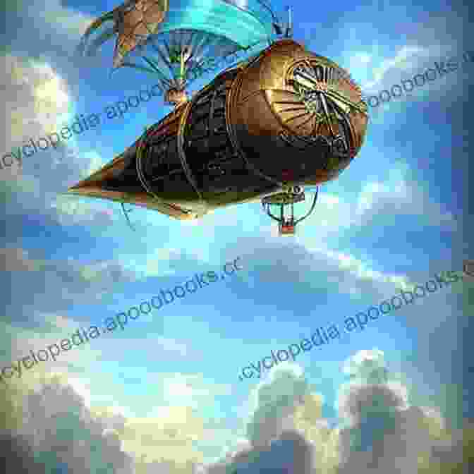 Book Cover Image: The Last Airship Vibrant Blue Cover With A Steampunk Airship Sailing Through The Sky, A Determined Young Hero Standing At The Helm. The Last Airship (Sam Reilly 1)