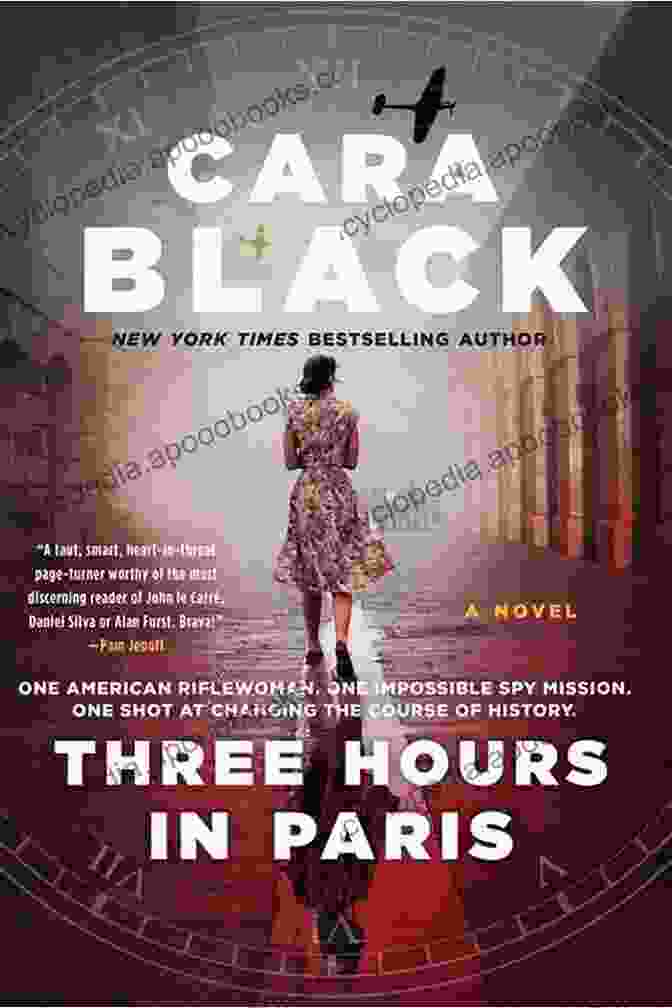 Book Cover Of Three Hours In Paris By Cara Black, Featuring A Woman In A 1950s Dress Walking Through A Dark Alley In Paris Three Hours In Paris Cara Black