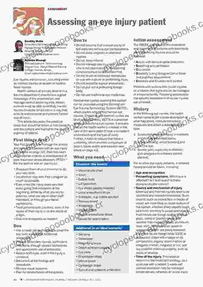 Healthcare Professional Assessing An Eye Injury Practical Emergency Ophthalmology Handbook: An Algorithm Based Approach To Ophthalmic Emergencies