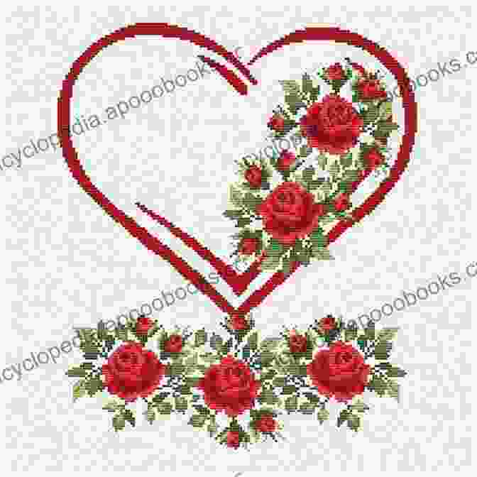 Heart Roses Cross Stitch Pattern Preview Heart Roses Cross Stitch Pattern