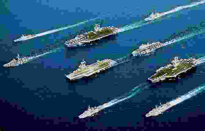 In The Midst Of A Fierce Naval Battle, An Aircraft Carrier Launches A Squadron Of Fighter Jets, Their Wings Slicing Through The Smoke Filled Sky. The British Aircraft Carriers (Light Fleet Carriers Escort Carriers Hybrid Carriers): The Aircraft Carriers Of The World Volume 7