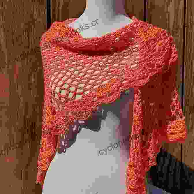 Intricate Lace Pattern Of A Crochet Open Lace Big Shawl Crochet Open Lace Big Shawl (The Crochet Works Of Maria Merlino 6)