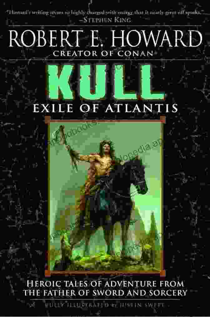 Kull Of Atlantis Book Cover Featuring A Fierce Barbarian Warrior Kull Of Atlantis And Other Stories:17 Short Stories By Robert E Howard