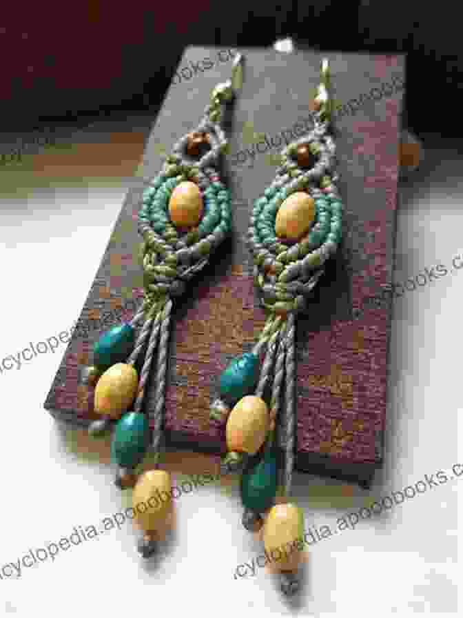 Macrame Earrings Adorned With Beads And Charms Mod Knots: Creating Jewelry And Accessories With Macrame