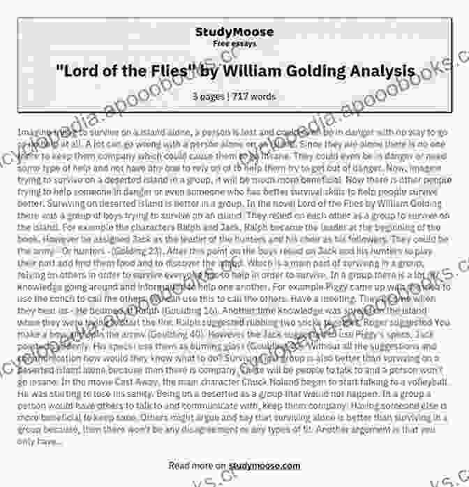 Study Guide For William Golding Lord Of The Flies Course Hero Study Guides | Comprehensive Literary Analysis Study Guide For William Golding S Lord Of The Flies (Course Hero Study Guides)