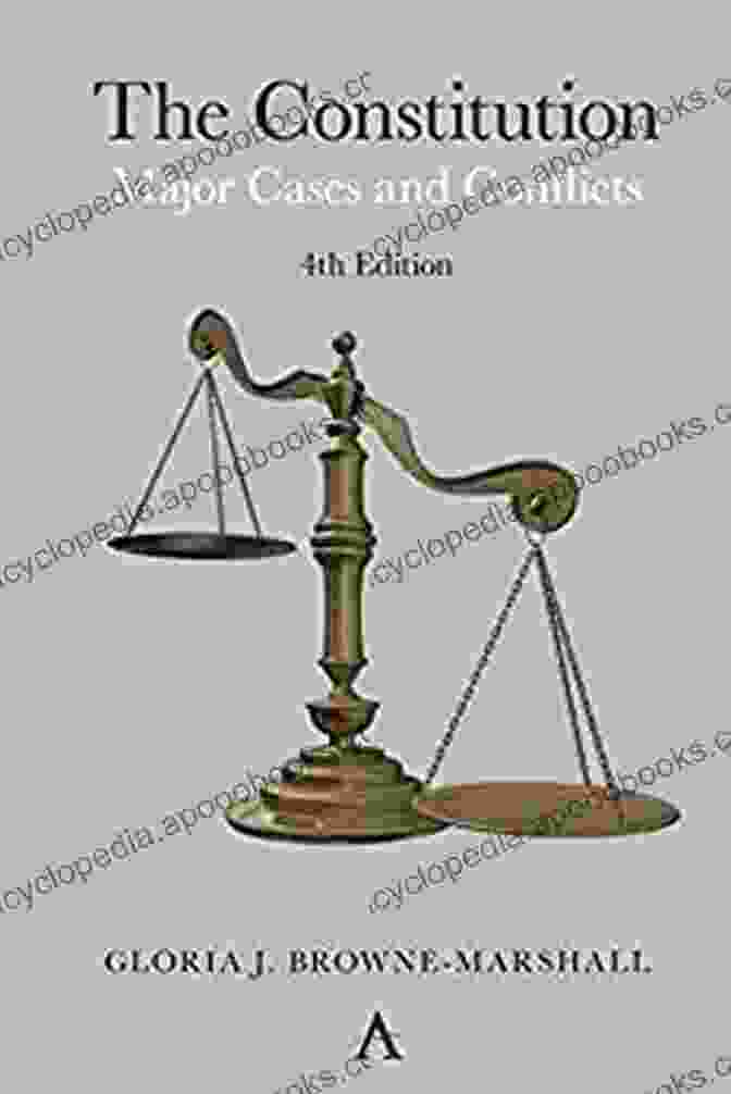 The Constitution: Major Cases And Conflicts, 4th Edition Book Cover Featuring A Gavel Superimposed On The American Flag The Constitution: Major Cases And Conflicts 4th Edition