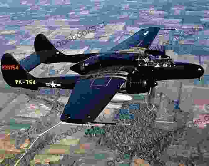 The Sleek And Formidable 38 Lightning 61 Black Widow Aircraft In Flight, Showcasing Its Distinctive Twin Engine Design And Night Fighting Capabilities. P 38 Lightning P 61 Black Widow