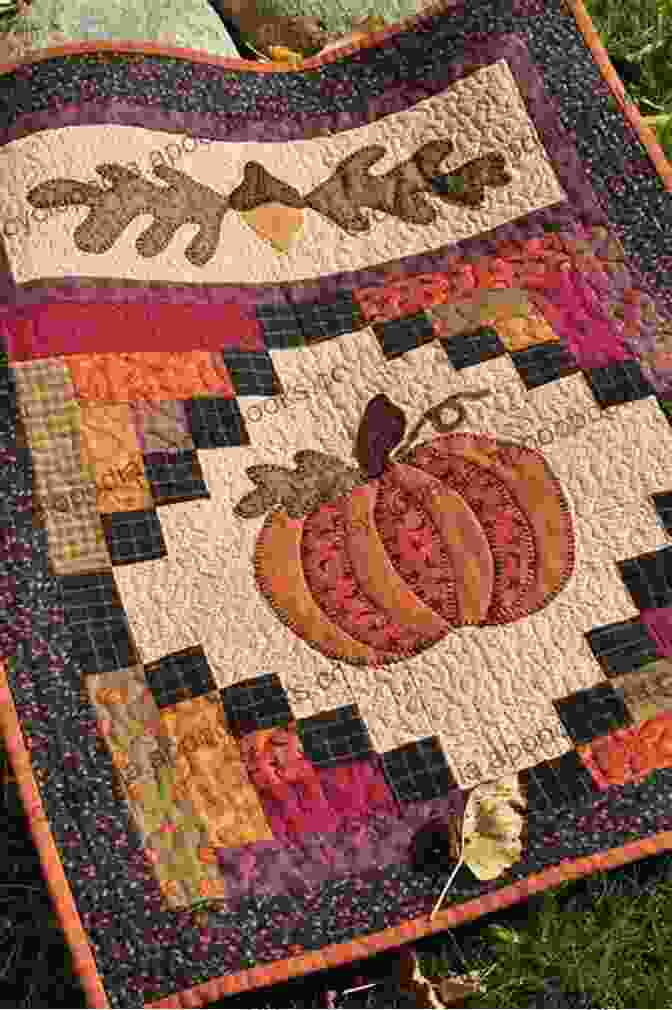 Vibrant Autumn Harvest Quilt With Intricate Embroidery Kansas Troubles Quilters Cozy Quilts And Comforts: Easy To Stitch Easy To Love