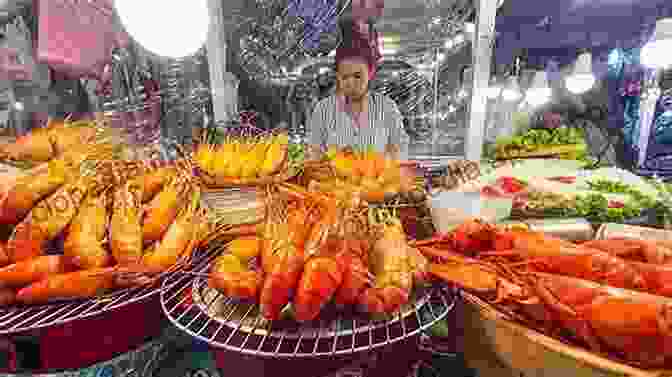 Vibrant Street Food Market In Bangkok, Showcasing An Array Of Authentic Thai Dishes. Bangkok Food Culture Satit Soranastaporn