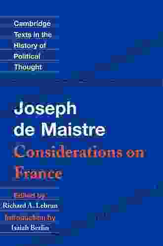 Maistre: Considerations on France (Cambridge Texts in the History of Political Thought)