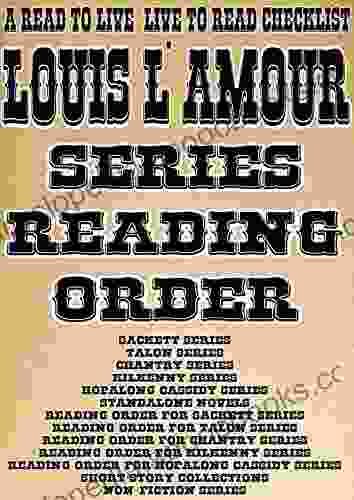 LOUIS L AMOUR: READING ORDER: A READ TO LIVE LIVE TO READ CHECKLIST Sackett Talon Chantry Kilkenny Hopalong Cassidy